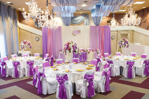 natural chair cover with chair sashes